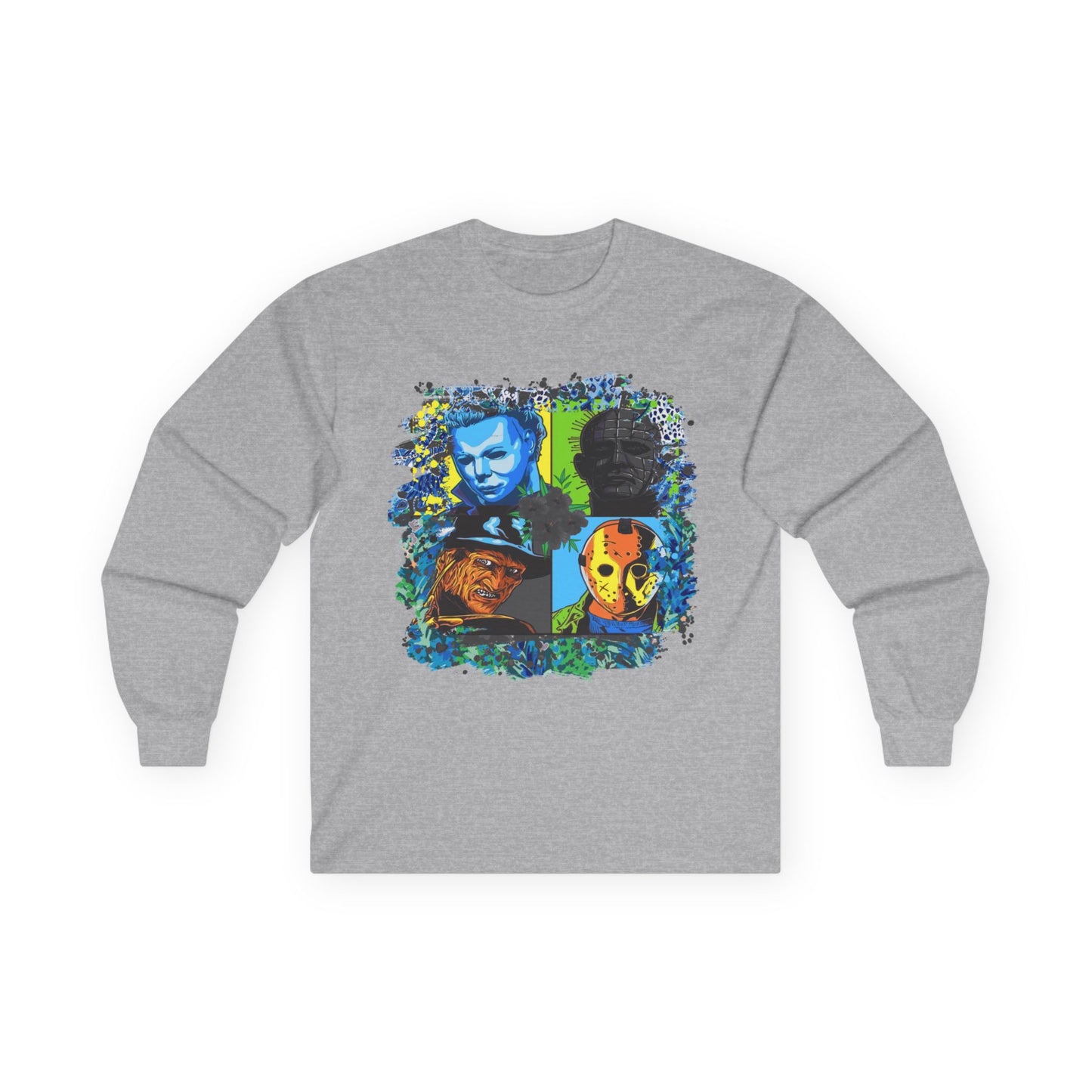 T-Shirt Artistic Long Sleeve Tee Unique Graphic Apparel Unisex Casual Wear Gift for Art Lovers Eco-Friendly Fashion Comfortable Layering Halloween