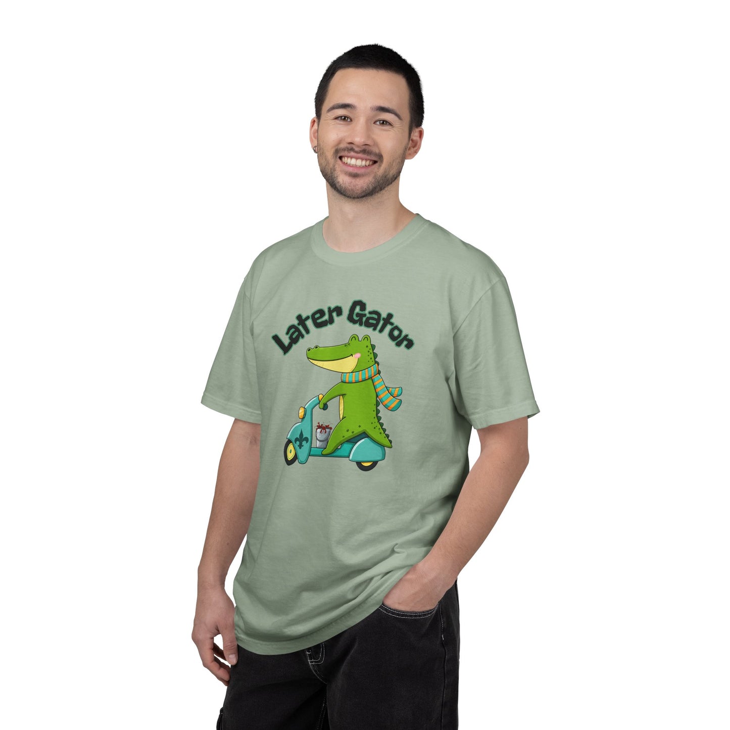 Later Gator After While Gator T-Shirt Cute Cartoon Alligator Scooter Tee Gift