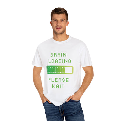 T-Shirt Loading Awareness T-Shirt - 8-bit Humor Gamer Gift Brain Loading Tee Unisex Graphic Shirt Quirky Humor Clothing