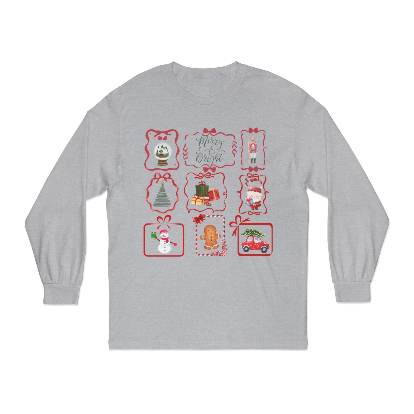 T-Shirt Festive Unisex Long Sleeve Shirt Holiday Christmas Apparel Winter Merchandise Gift for Him/Her Casual Layering Top