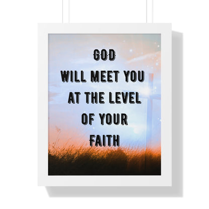 Framed Vertical Poster for Home Decor Motivational Wall Art Faith-Based Gift Spiritual Decor Inspirational Christian