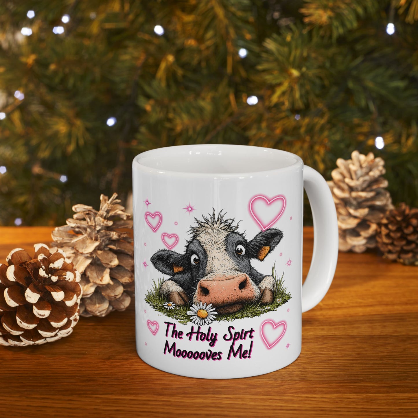 Holy Spirit Mug– Funny Faith-inspired Cow Design