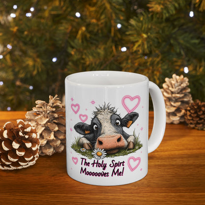 Holy Spirit Mug– Funny Faith-inspired Cow Design