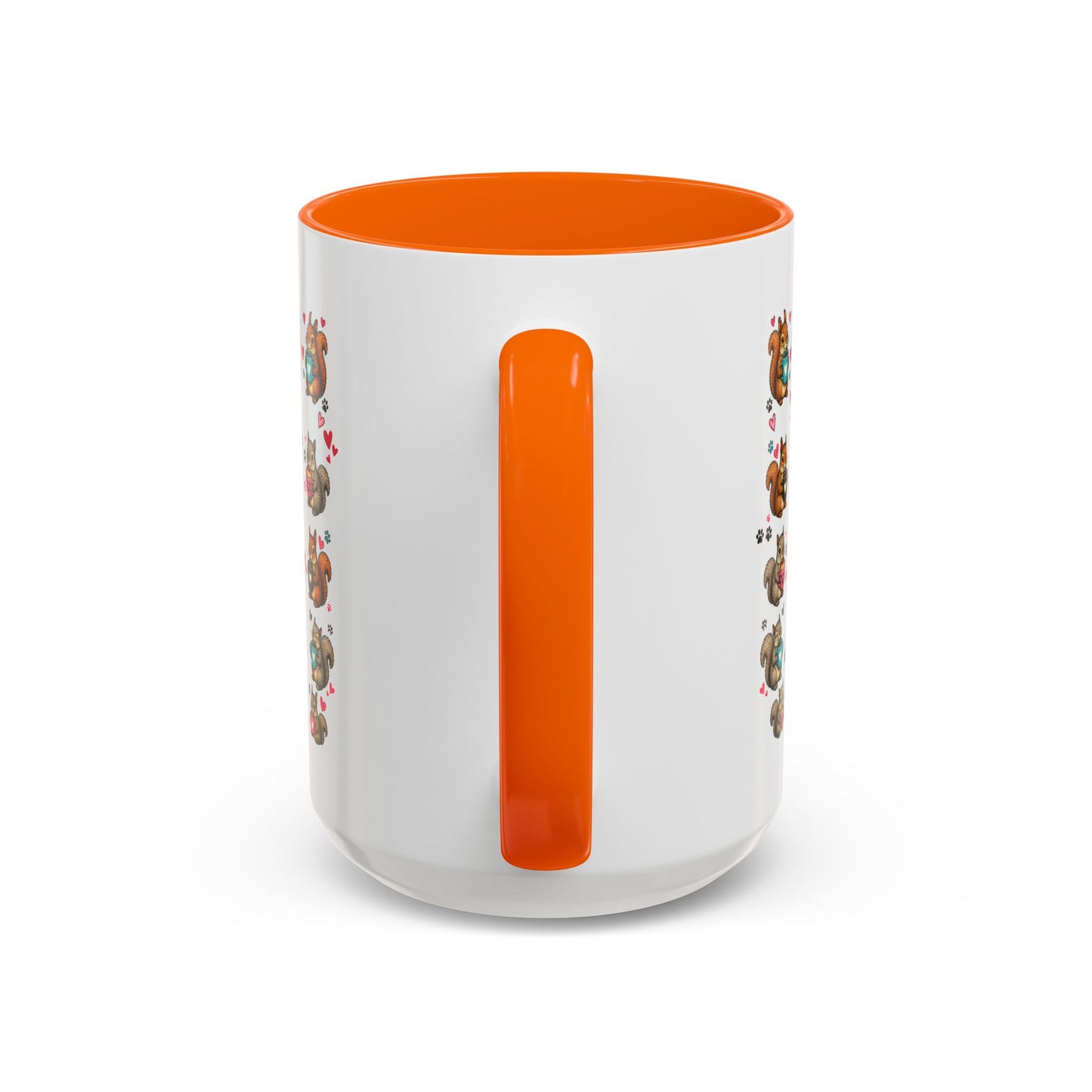 Accent Coffee Mug — "A Girl Can't Survive on Coffee Alone" Cute Squirrel Faith Mug