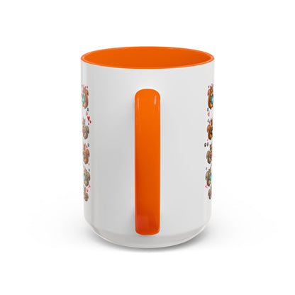Accent Coffee Mug — "A Girl Can't Survive on Coffee Alone" Cute Squirrel Faith Mug