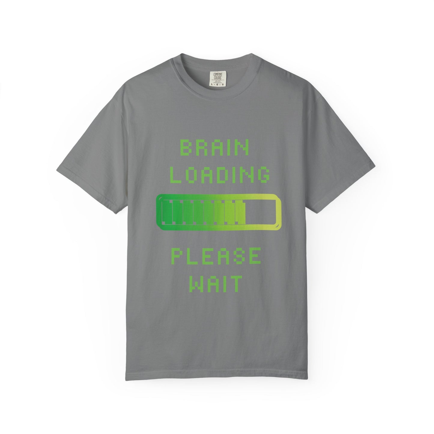 T-Shirt Loading Awareness T-Shirt - 8-bit Humor Gamer Gift Brain Loading Tee Unisex Graphic Shirt Quirky Humor Clothing