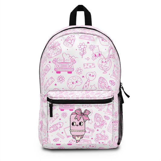 Backpack Cute Pink Graphic Backpack for Kids School Backpack Trendy Book Bag Fun Daypack Unique Gifts for Girls Diaper Bag