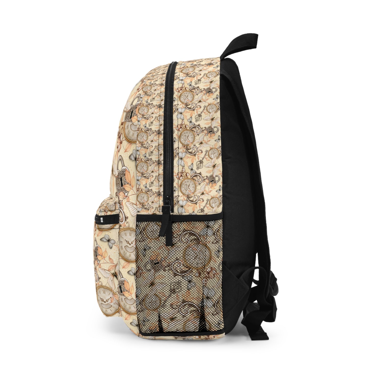 Backpack Vintage Floral Clock Backpack for Style & Adventure Steampunk Back to School Travel Bag Diaper Bag