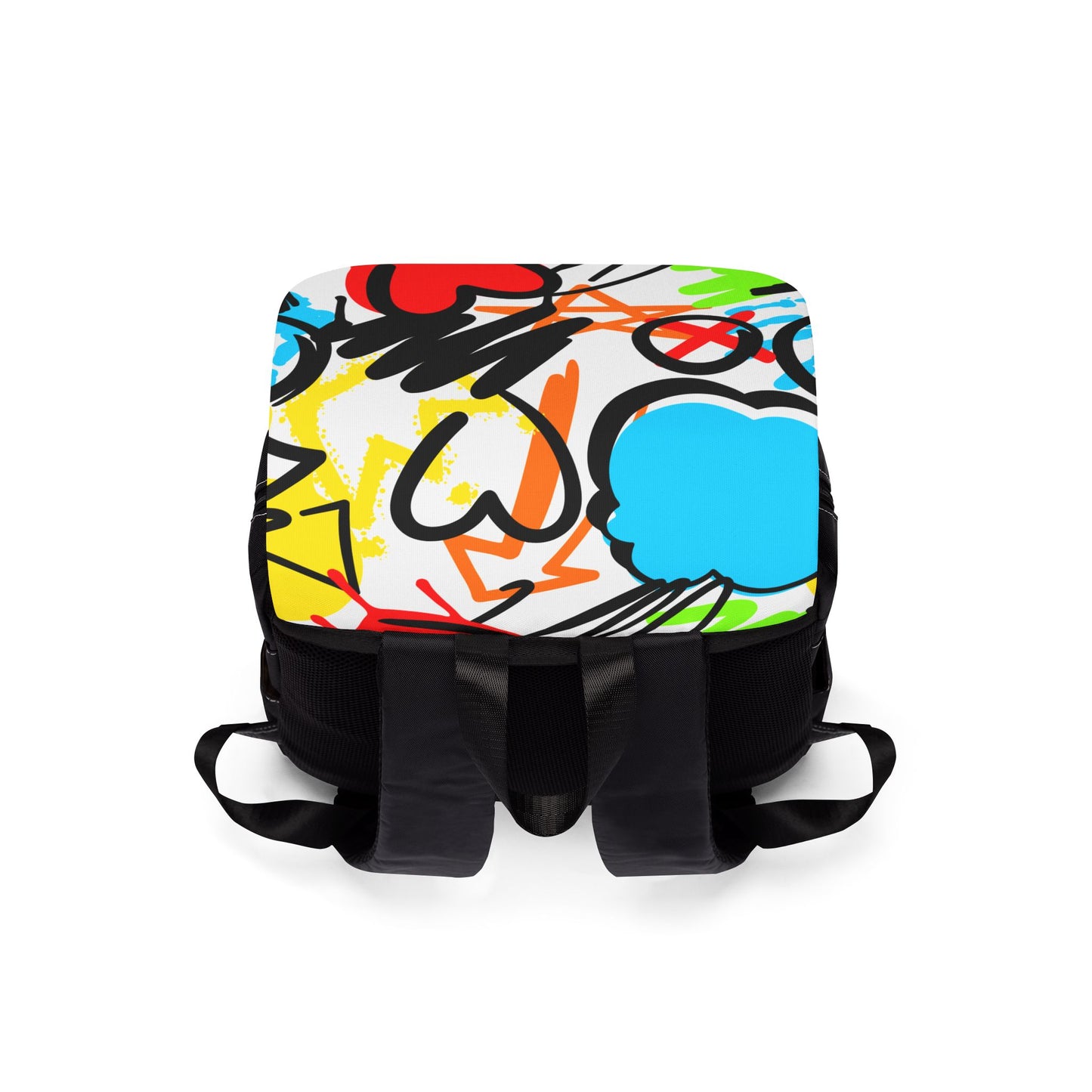 Backpack Colorful Urban Shoulder Bag Back to School Bag Gift Graffiti Heart Casual