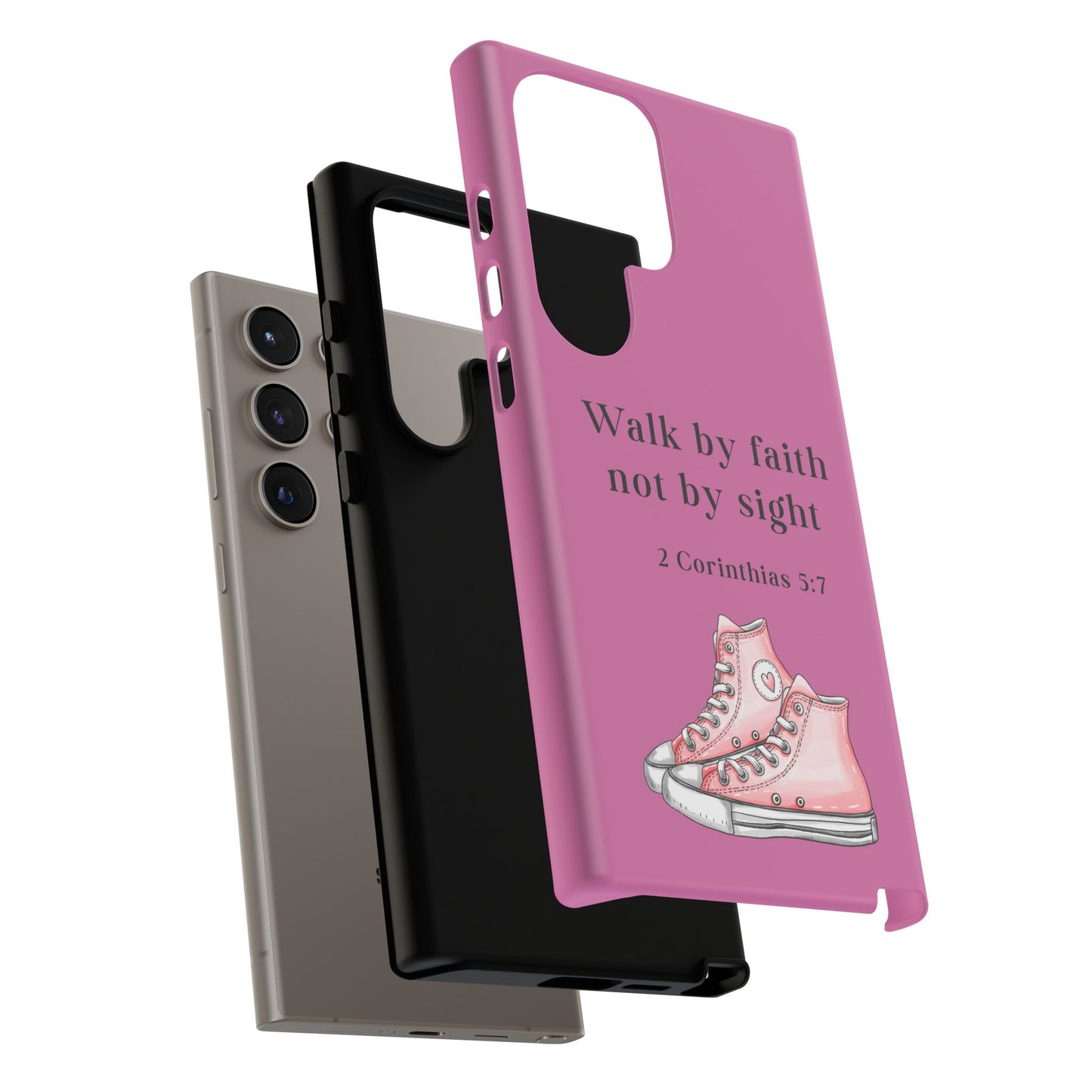 Cellphone Cae Faith-Inspired Phone Case Inspirational Gift Bible Verse Accessory Pink Converse Design Christian Phone Cover