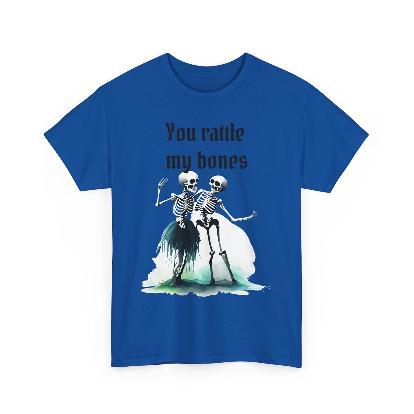 T-Shirt Skeleton Dance Tee  You Rattle My Bones Halloween Shirt Unisex Graphic Tee Cute Skeleton Costume Spooky Season Apparel