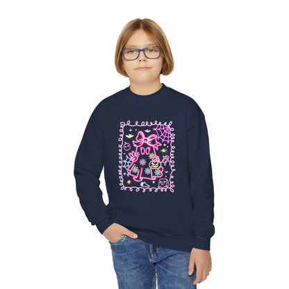 Sweatshirt Youth Crewneck Sweatshirt Cute Pastel Floral Design Cozy Gift for Kids Perfect for Birthdays Spring and Everyday Wear