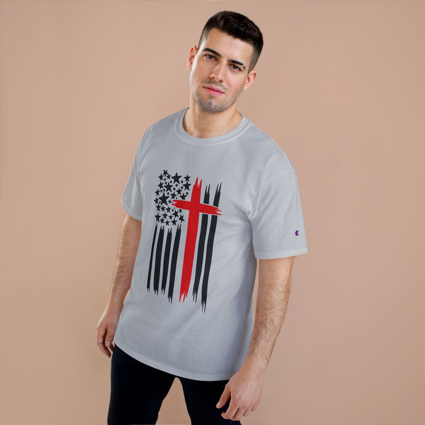 T-Shirt Christian Freedom Faith Shirt for Patriots Inspirational Tee for Veterans Christian Apparel for Independence Day USA Flag Shirt