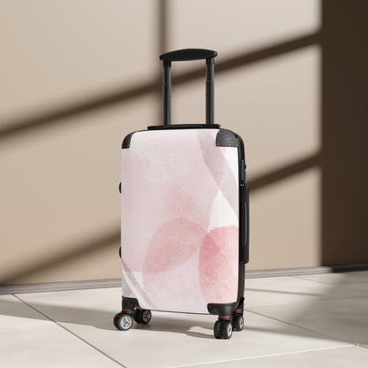 Blush Watercolor Carry-On Suitcase Lightweight Floral Travel Luggage