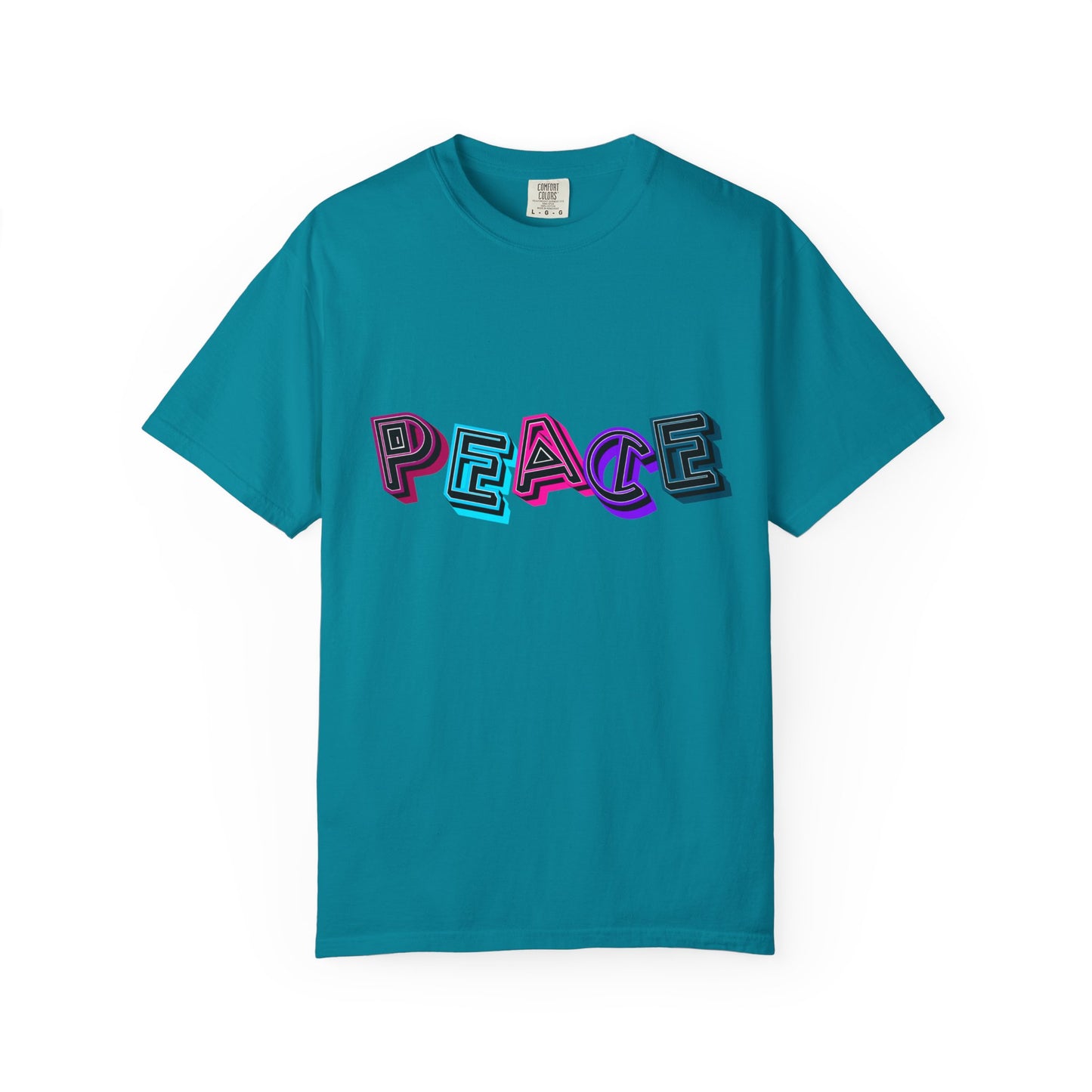 T-Shirt Vibrant Peace Heart T-Shirt Unisex Graphic Tee Summer Festival Wear Gift for Music Lovers Casual Everyday Top