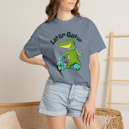 Later Gator After While Gator T-Shirt Cute Cartoon Alligator Scooter Tee Gift