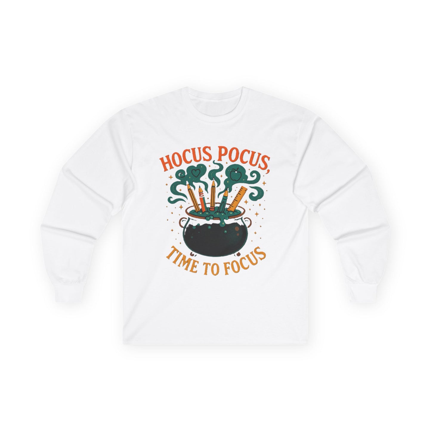 T-Shirt Hocus Pocus Long Sleeve Tee Halloween Shirt Funny Graphic Tee Autumn Fashion Unisex Casualwear Spooky Season Apparel