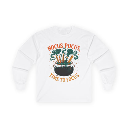 T-Shirt Hocus Pocus Long Sleeve Tee Halloween Shirt Funny Graphic Tee Autumn Fashion Unisex Casualwear Spooky Season Apparel