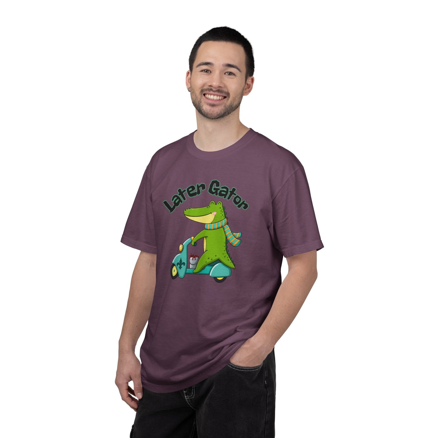 Later Gator After While Gator T-Shirt Cute Cartoon Alligator Scooter Tee Gift