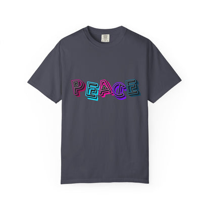 T-Shirt Vibrant Peace Heart T-Shirt Unisex Graphic Tee Summer Festival Wear Gift for Music Lovers Casual Everyday Top