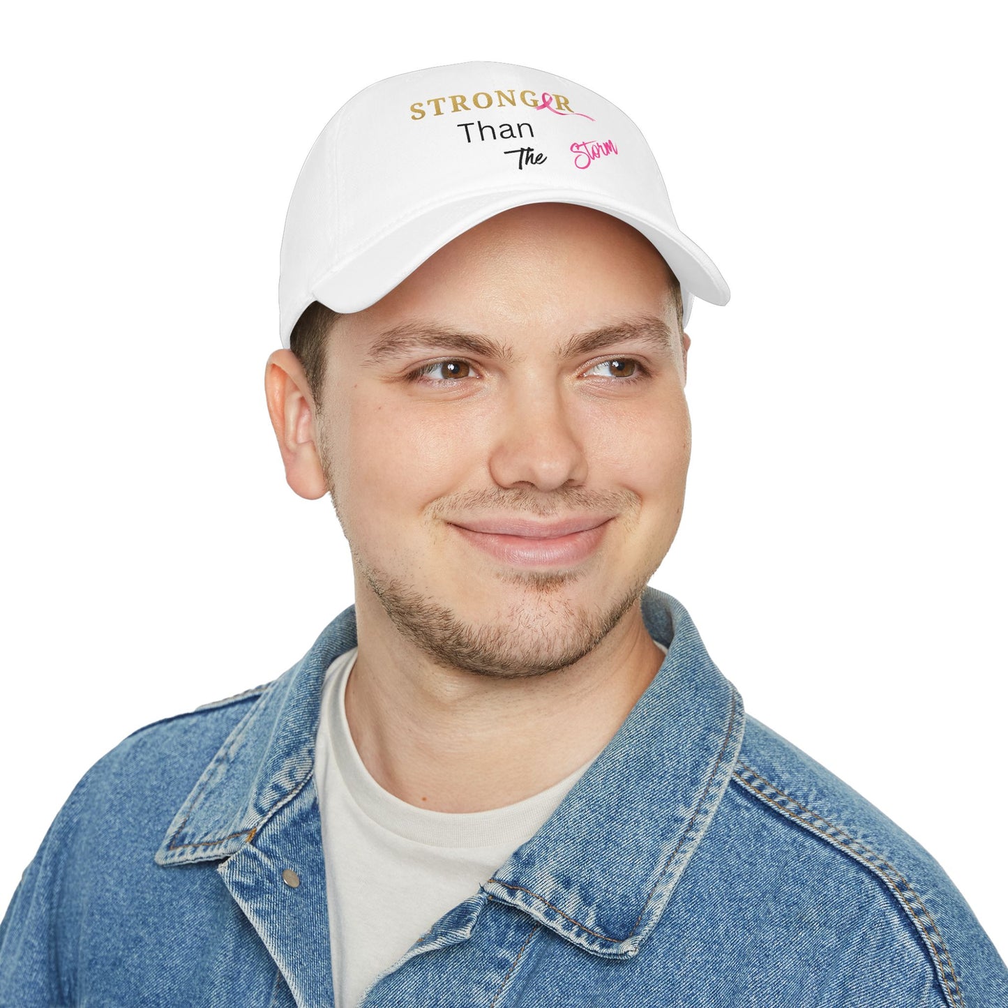 Baseball Cap Stronger Than The Storm Inspirational Low Profile Hat Cancer Awareness Gift