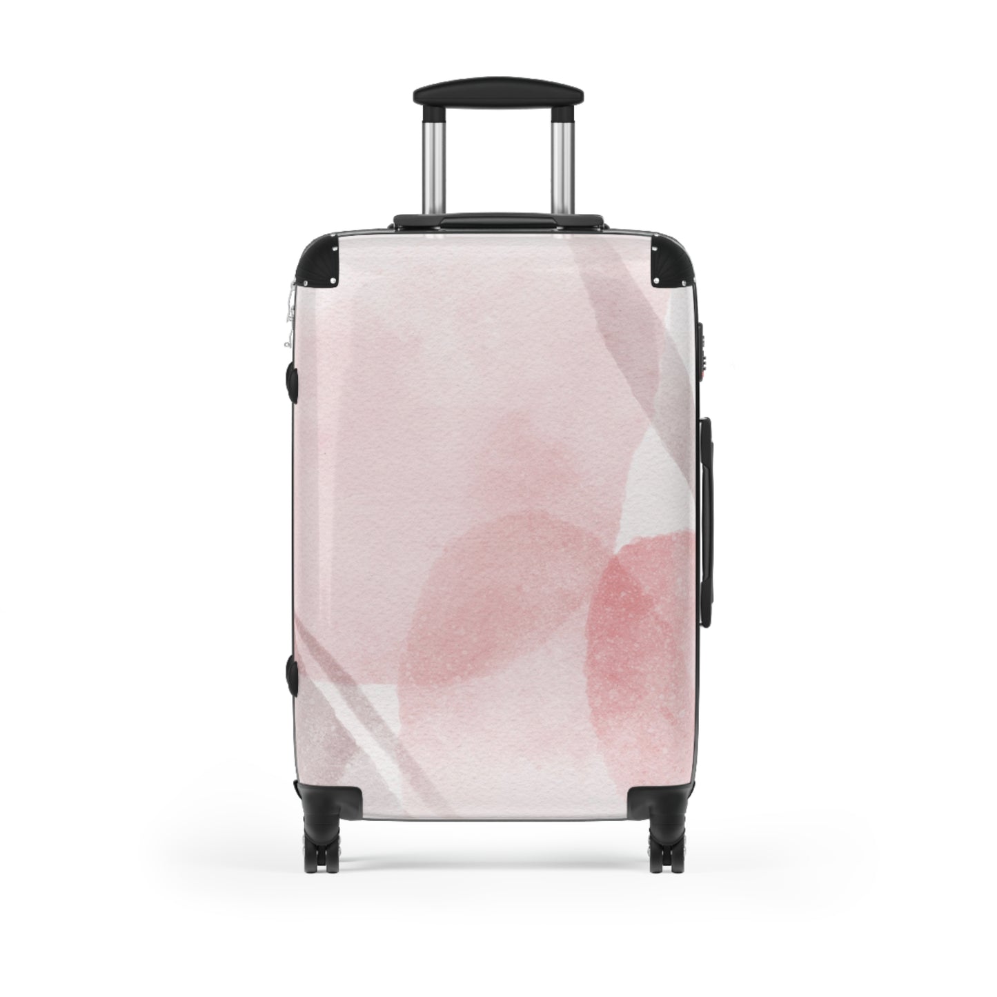 Blush Watercolor Carry-On Suitcase Lightweight Floral Travel Luggage