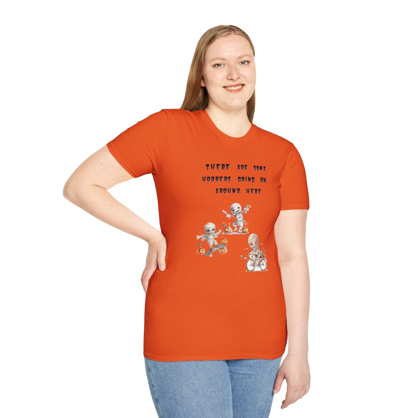 T-Shirt Halloween Graphic T-Shirt Spooky Season Tee Unisex Soft Style Shirt Retro Halloween Gift Fall Fashion Cute Halloween Design