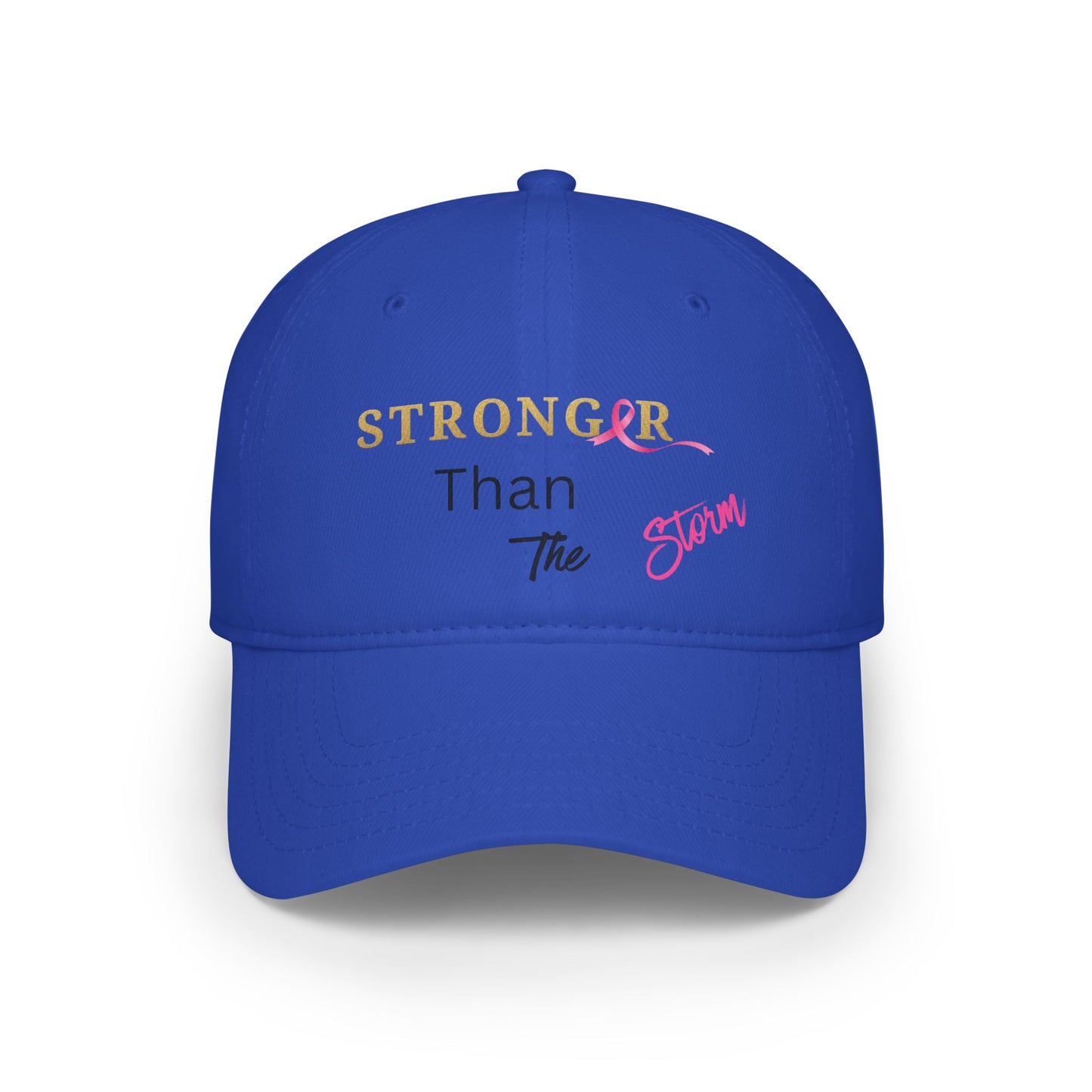 Baseball Cap Stronger Than The Storm Inspirational Low Profile Hat Cancer Awareness Gift