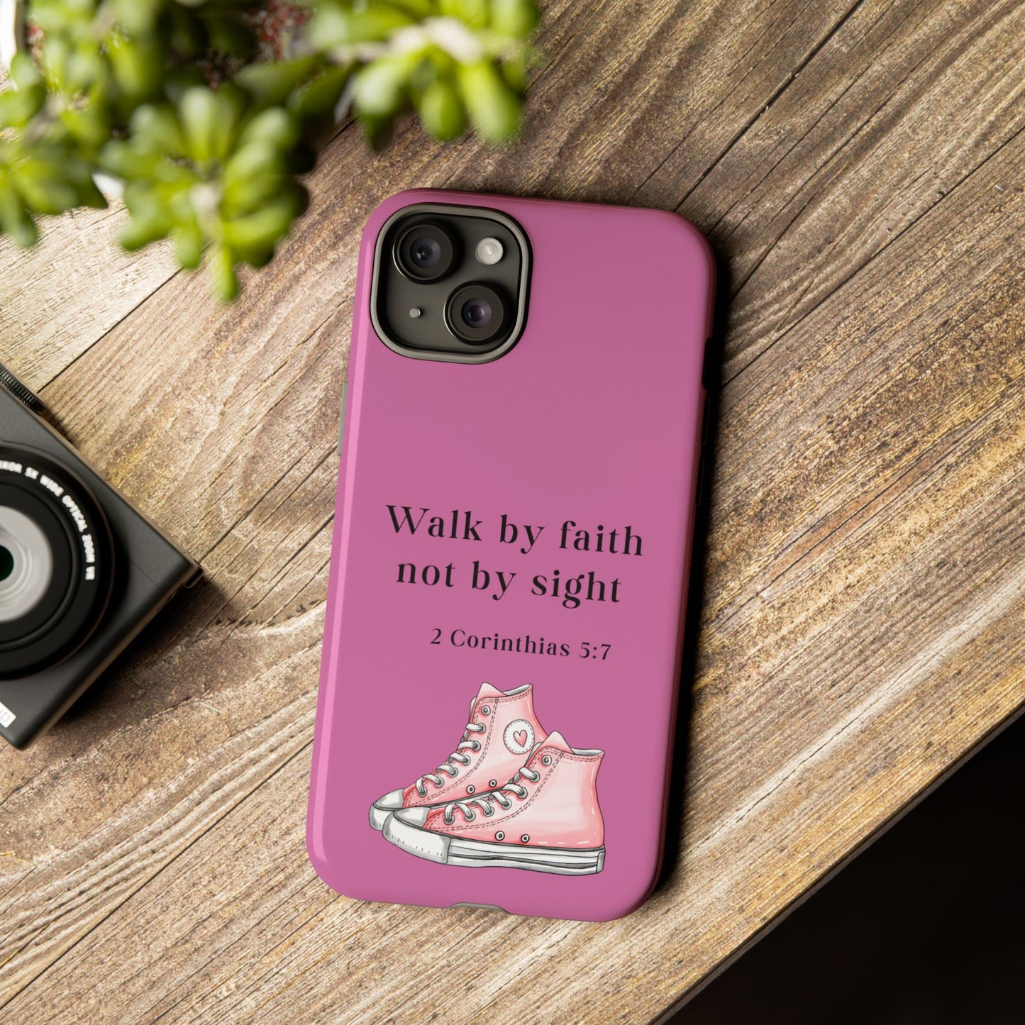Cellphone Cae Faith-Inspired Phone Case Inspirational Gift Bible Verse Accessory Pink Converse Design Christian Phone Cover