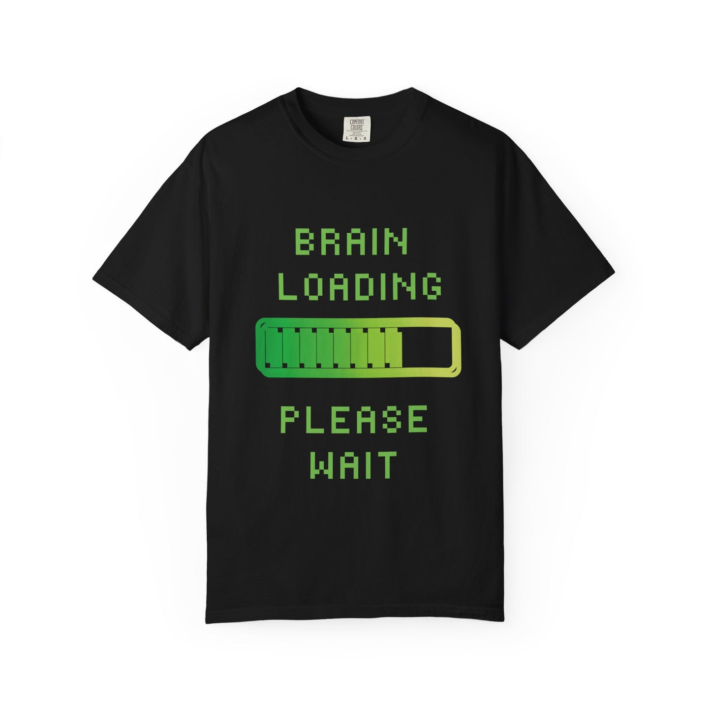 T-Shirt Loading Awareness T-Shirt - 8-bit Humor Gamer Gift Brain Loading Tee Unisex Graphic Shirt Quirky Humor Clothing