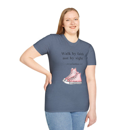 Faith-Inspired Unisex T-Shirt, Walk by Faith Tee, Christian Graphic Shirt, Inspirational Apparel, Casual Everyday Wear, Birthday Gift Idea