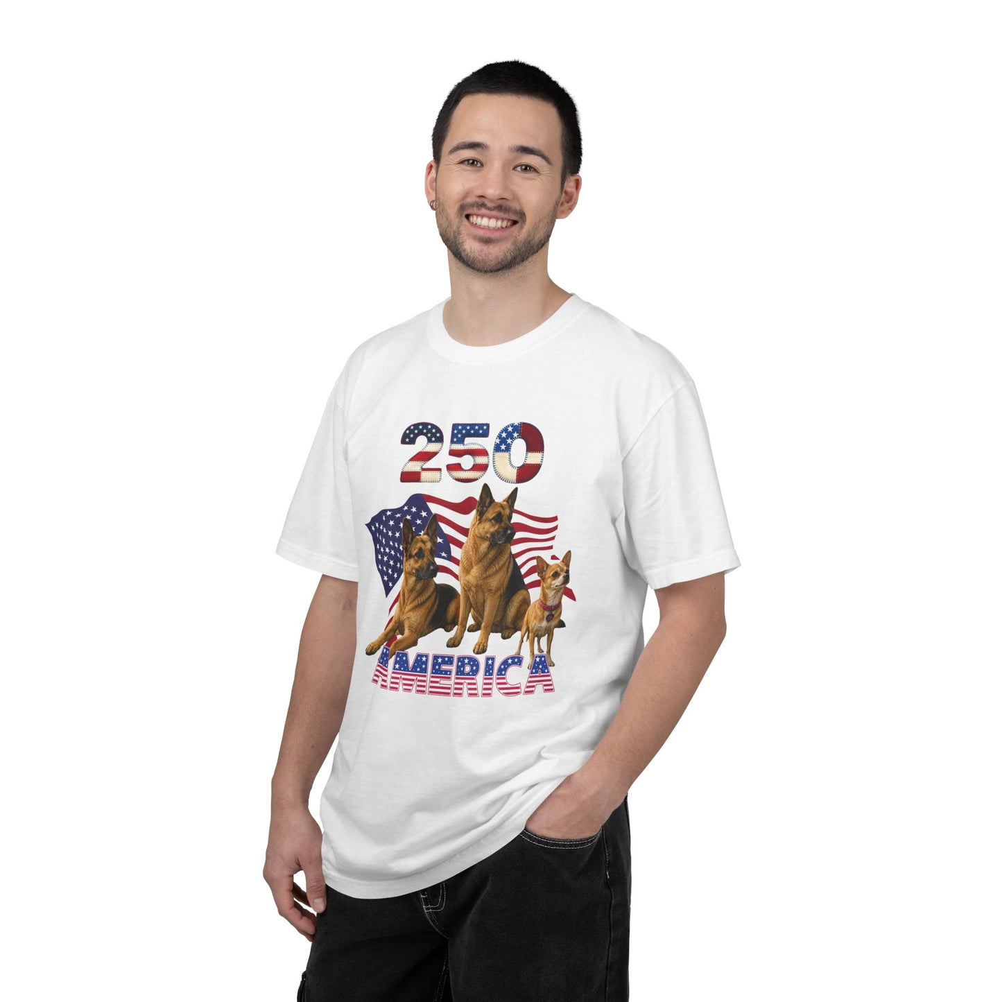 250 America German Shepherds Patriotic T-Shirt