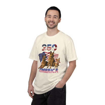 250 America German Shepherds Patriotic T-Shirt