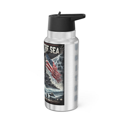 Tumbler Forged By The Sea Gator Tumbler  32oz Adventure Drinkware Patriotic Military Gift For Anyone Travel