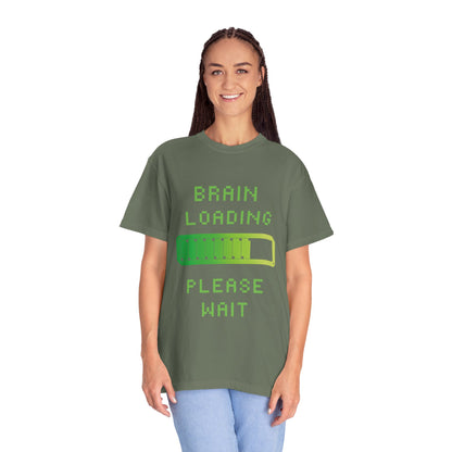 T-Shirt Loading Awareness T-Shirt - 8-bit Humor Gamer Gift Brain Loading Tee Unisex Graphic Shirt Quirky Humor Clothing