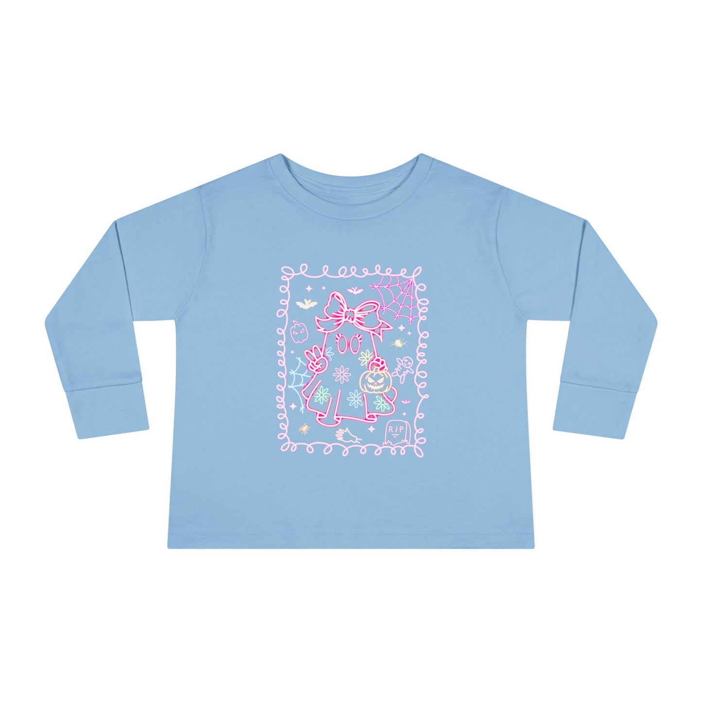 T-Shirt Cute Cat Toddler Long Sleeve Tee Adorable Gift Kids' Fashion Playdate Outfit Baby Shower Present Everyday Wear Halloween