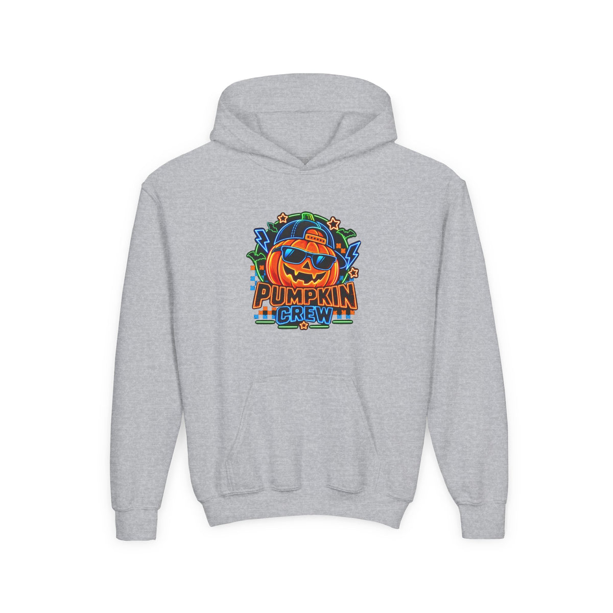 Youth Pumpkin Crew Hoodie — Cute Jack-O’-Lantern Halloween Sweatshirt