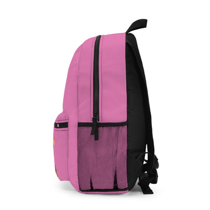 Pink Kids Backpack with Rainbow & Cute Bug Friends — School Bookbag for Girls