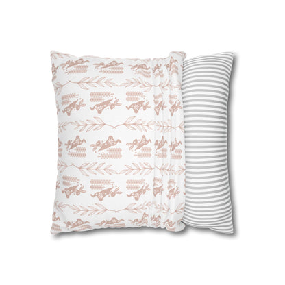 Boho Blush Floral Throw Pillowcase