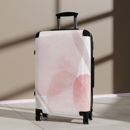 Blush Watercolor Carry-On Suitcase Lightweight Floral Travel Luggage