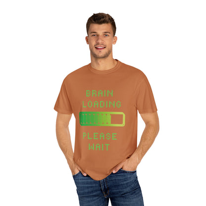 T-Shirt Loading Awareness T-Shirt - 8-bit Humor Gamer Gift Brain Loading Tee Unisex Graphic Shirt Quirky Humor Clothing