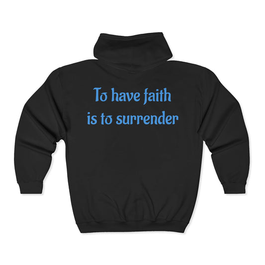 Sweatshirt Faith-Inspired Zip Hoodie Unisex Cross Design Sweatshirt Inspirational Gift Casual Wear Religious Apparel Cozy Layering