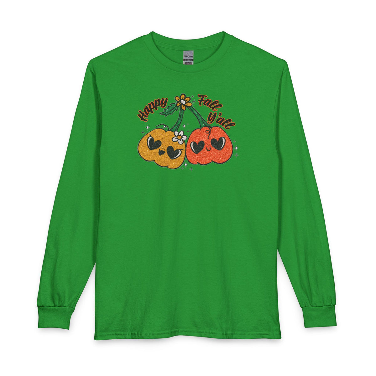 Happy Fall Y'all Pumpkin Long Sleeve Tee