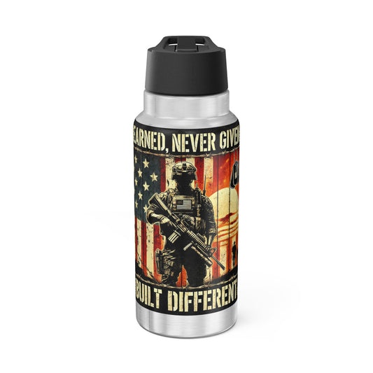 Tumbler Travel Patriotic Gator Tumbler - 32oz  Military Inspired Built Different Military Gift For Anyone
