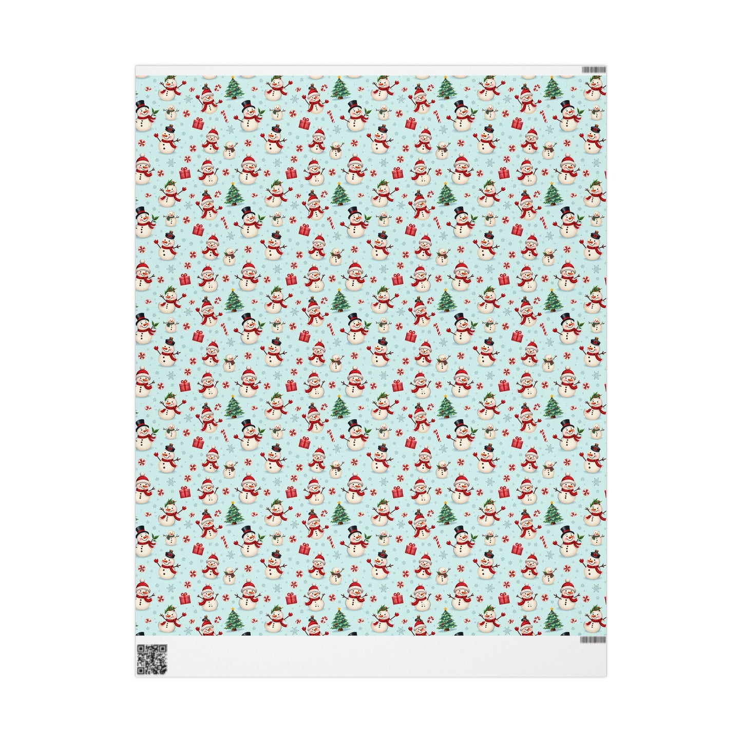 Festive Christmas Wrapping Paper, Holiday Gift Wrap, Snowman and Santa Print, Perfect for Christmas, Birthdays, and New Year Celebrations