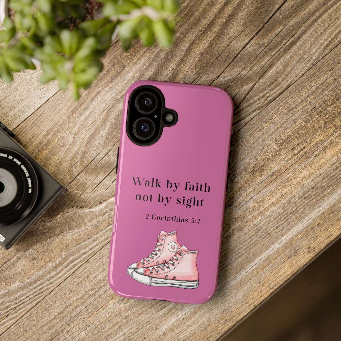 Cellphone Cae Faith-Inspired Phone Case Inspirational Gift Bible Verse Accessory Pink Converse Design Christian Phone Cover