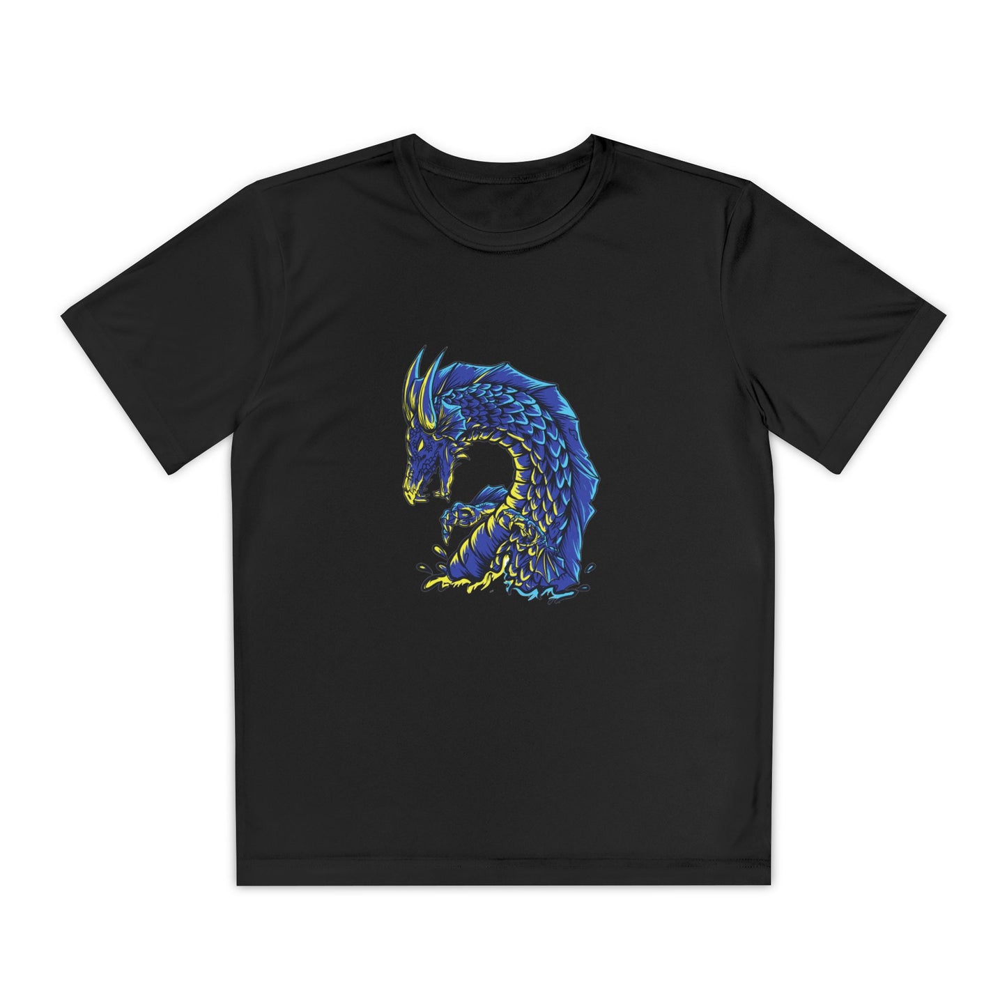 T-Shirt  Youth Dragon Graphic Tee Competitive Spirit Shirt for Kids Epic Dragon Art Birthday Gift Sports Event Apparel