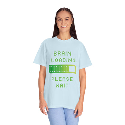 T-Shirt Loading Awareness T-Shirt - 8-bit Humor Gamer Gift Brain Loading Tee Unisex Graphic Shirt Quirky Humor Clothing