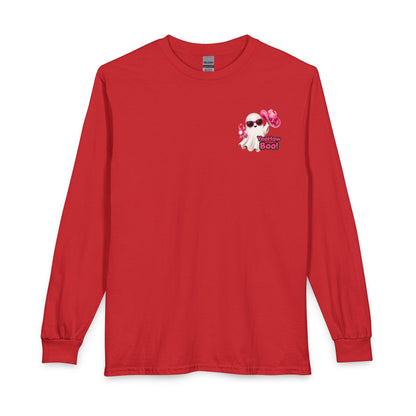 Breast Cancer Awareness Long Sleeve — "In October We Wear Pink" Ghost Tee