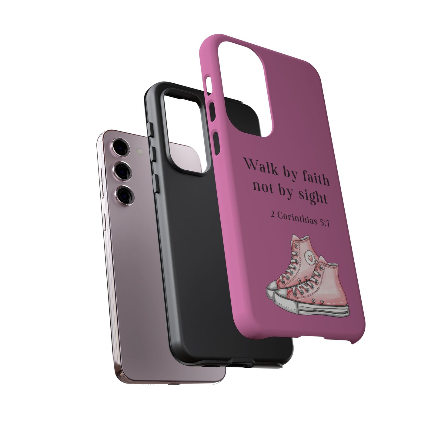 Cellphone Cae Faith-Inspired Phone Case Inspirational Gift Bible Verse Accessory Pink Converse Design Christian Phone Cover